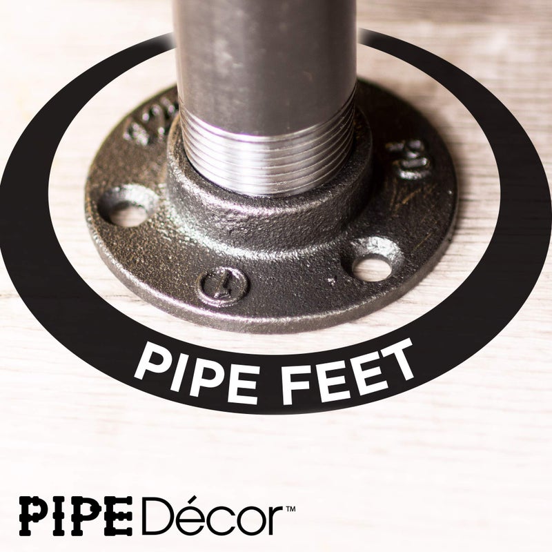 PIPE DECOR 1" Mini Floor Flange Fitting, 10-Pack, Malleable Iron, Fits One Inch Diameter Black Steel Plumbing Pipes and Nipples, Build Vintage DIY Pipe Industrial Furniture and Shelving - Image 3